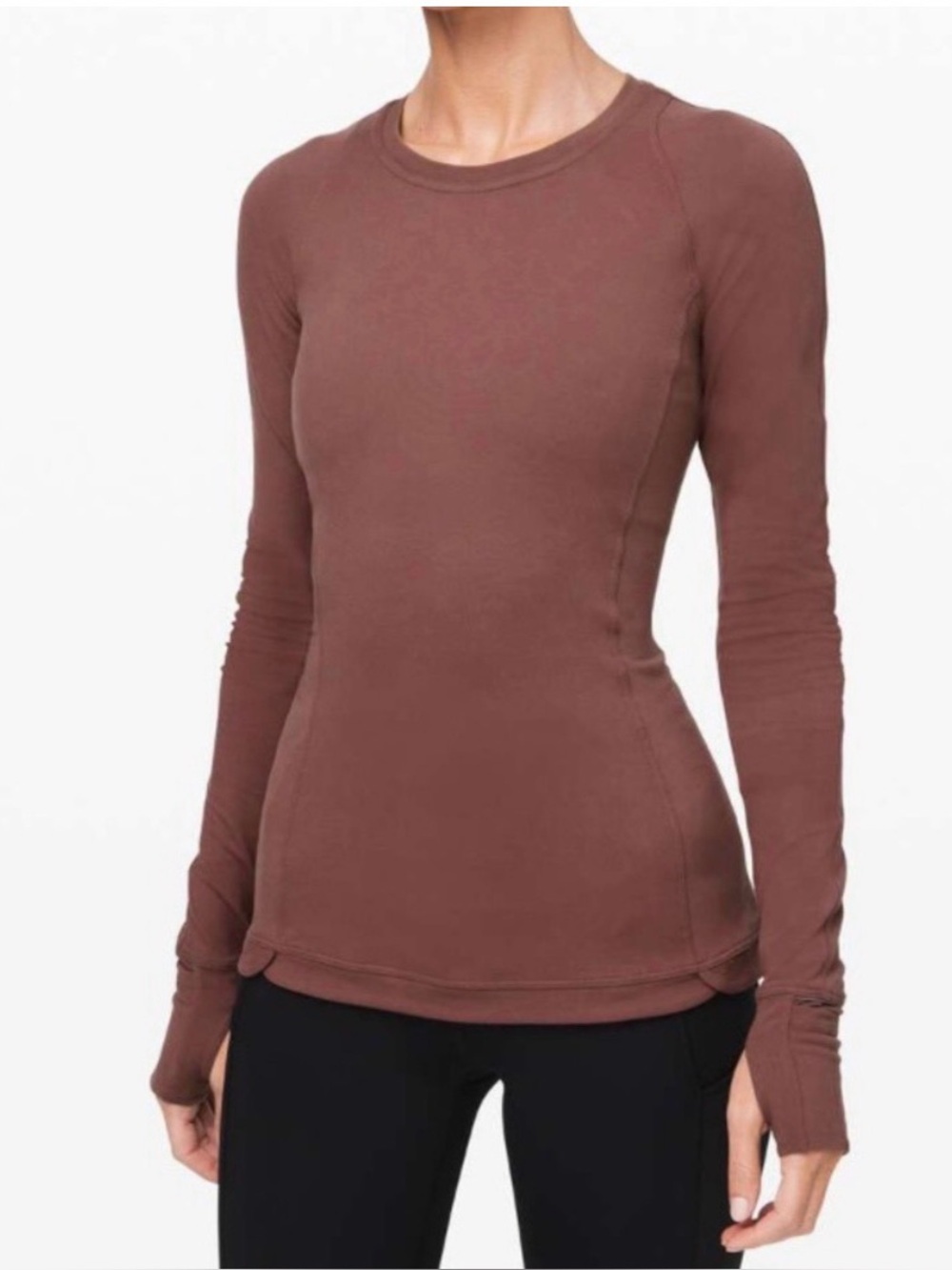 lululemon athletica Long Sleeve Crewneck Top - Mauve Rose
